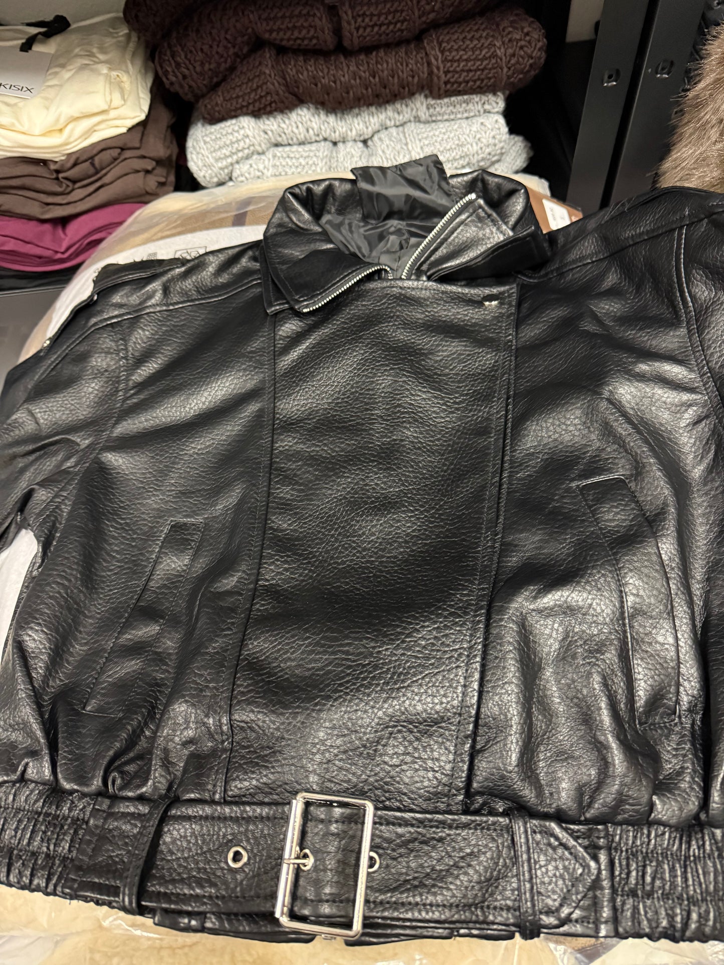 Lederjacke schwarz