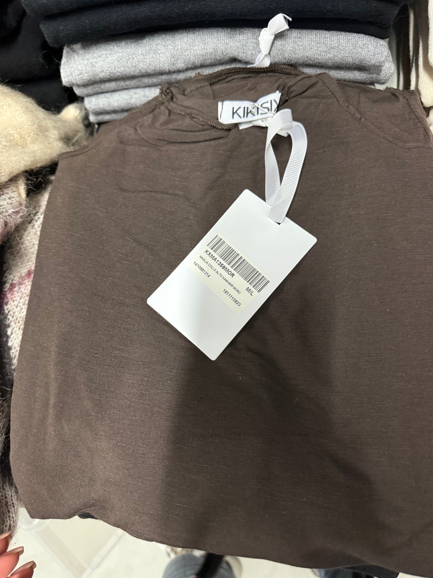 Longshirt Maglia Kragen