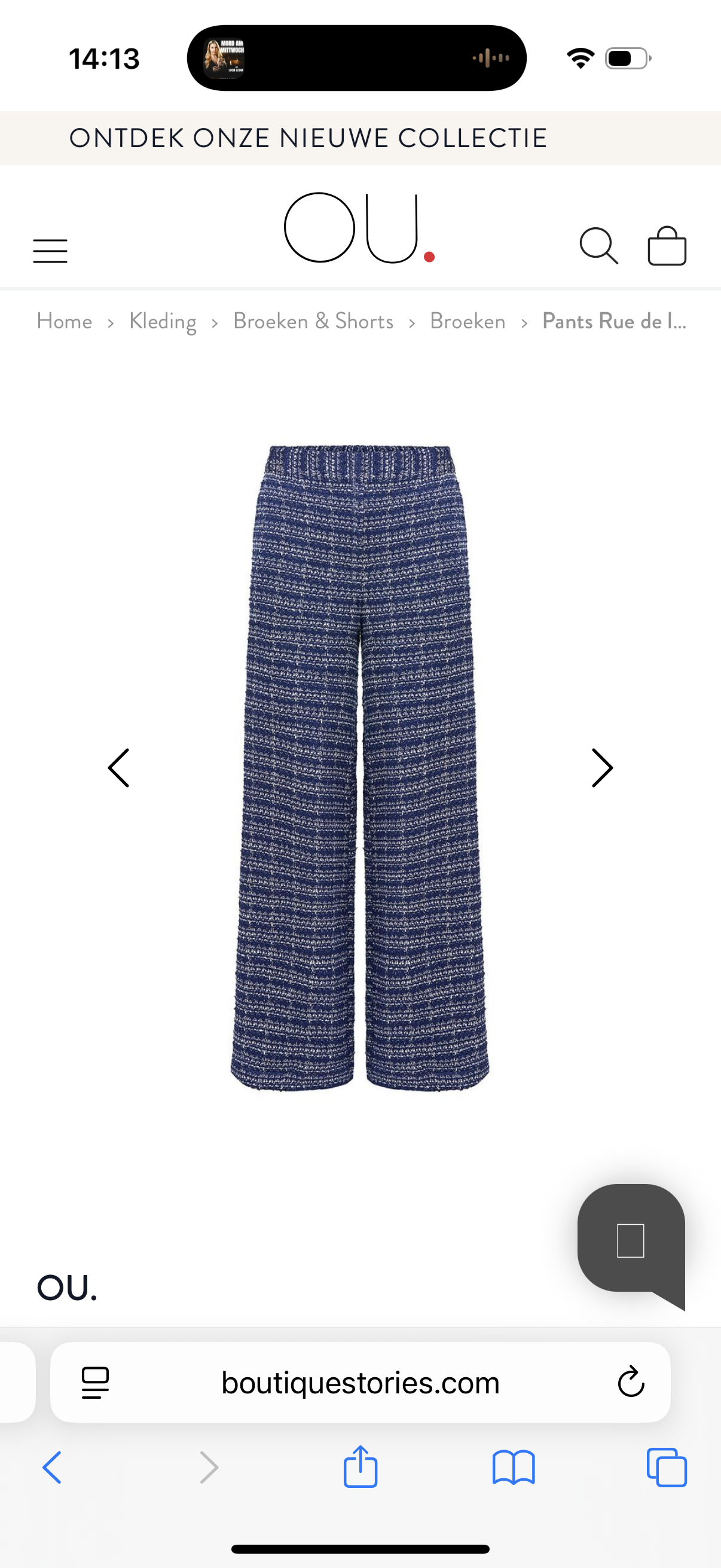 Pants Rue de la Perle Bleu Bouclé