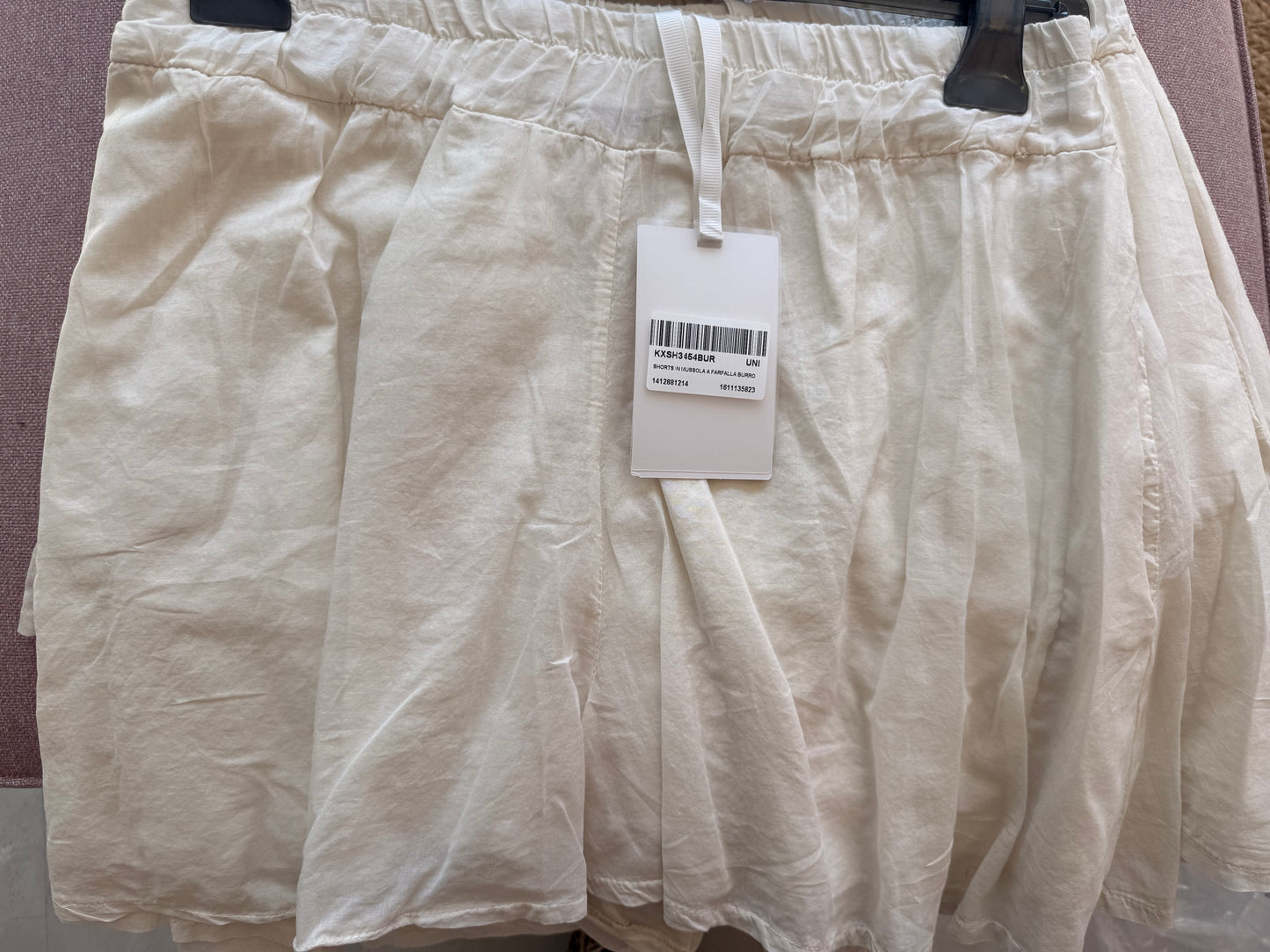 Shorts in mussola a farfalla