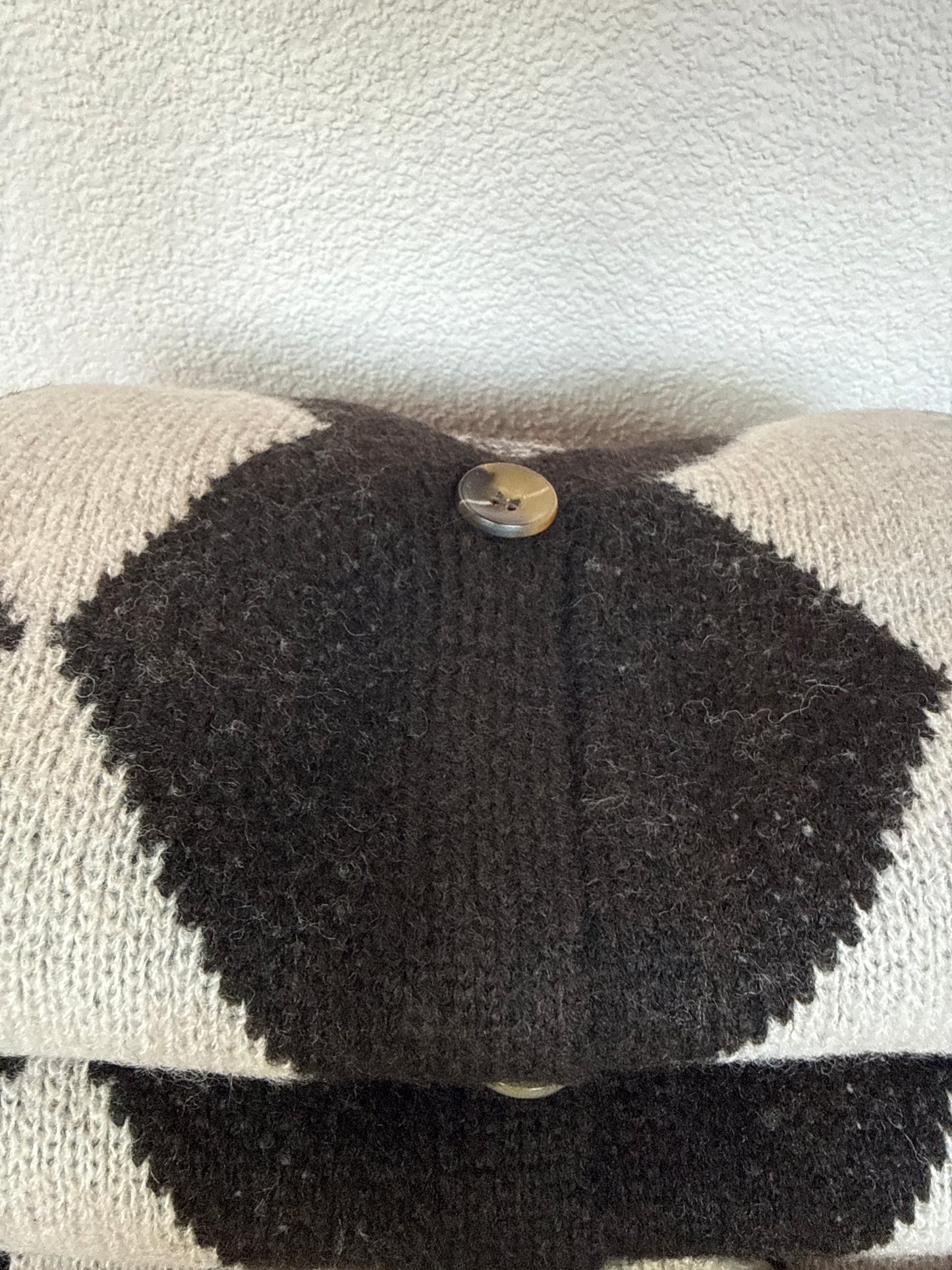 Cardigan scollo a v con rombo