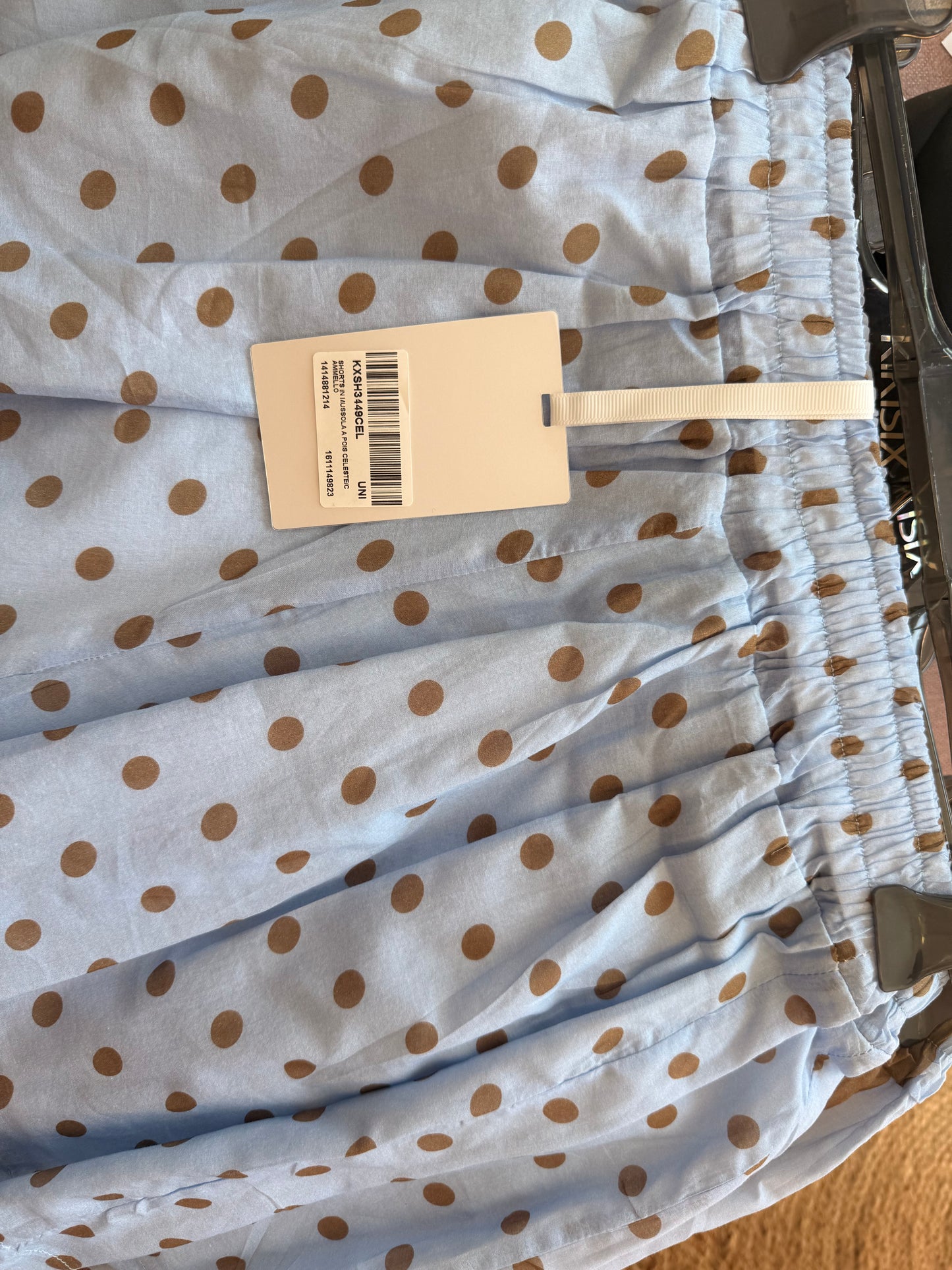 Shorts in mussola a pois