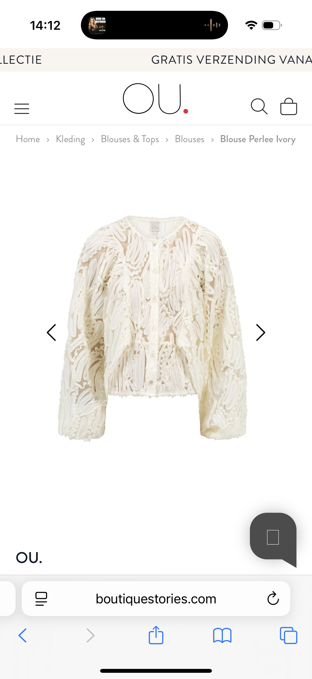 Blouse Perlee Ivory